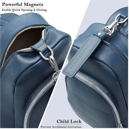 CCW Sling bag for Women & Men-Magnetic closure Cusual EDC bag with fast access-Concealed carry crossbody bag for Women & Men-Include universal fast draw Holster(Navy Blue)