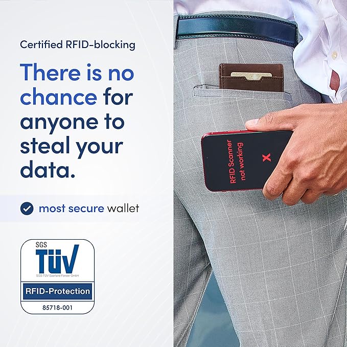 TRAVANDO Mens Wallet with Money Clip AUSTIN RFID Blocking Bifold Credit Card Holder for Men with Gift Box