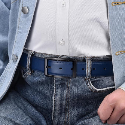 Men's Dress Belt Black Leather Belts for Jeans
