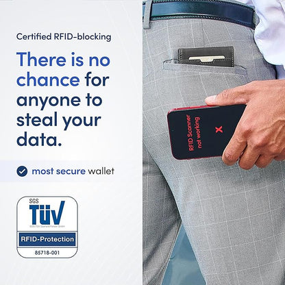 TRAVANDO Mens Wallet with Money Clip AUSTIN RFID Blocking Bifold Credit Card Holder for Men with Gift Box