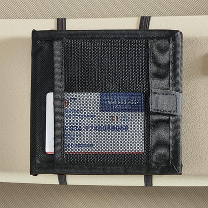 High Road Car Registration and Insurance Card Holder for Sun Visor, Glove Box or Console with 2 Clear Hidden Car Document Pockets