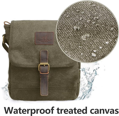 Canvas Messenger Bag Small Crossbody Bag Casual Travel Working Tools Bag Shoulder Bag Hold Phone Handset Anti Theft | Small, Casual, Travel, Working Tools Bag, Hold Phone, Handset
