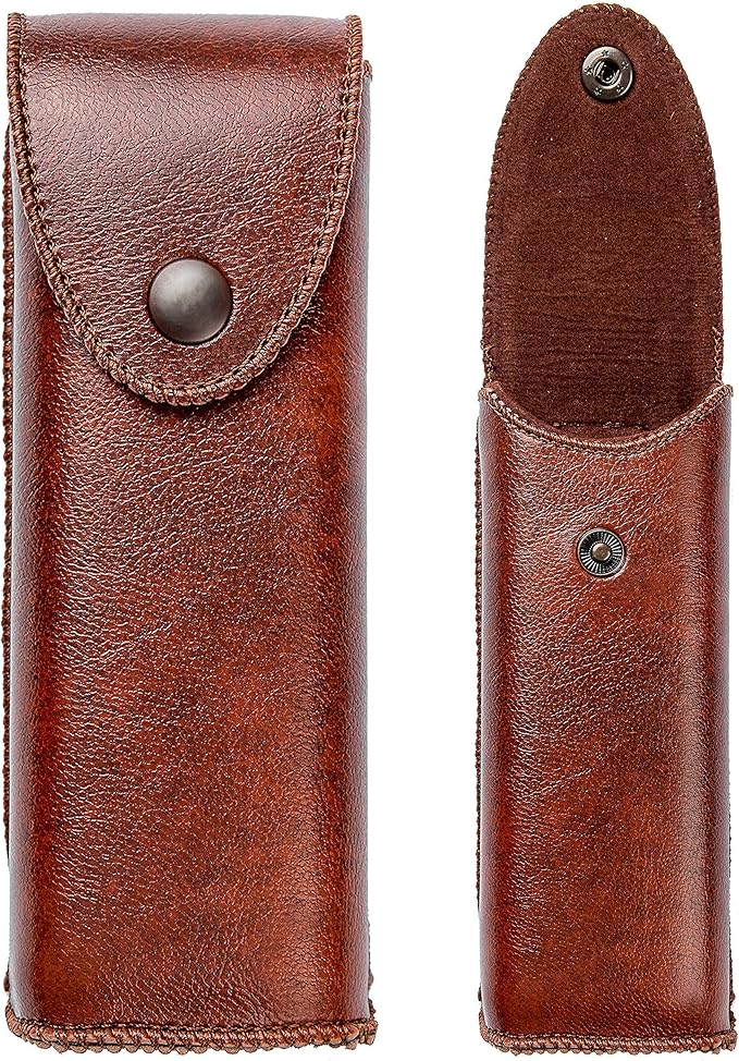 Hard Eyeglass Case With Belt Loop, PU Leather Glasses Case, Eyeglasses Cases, Reading Glass Case, Spectacles Box For Eyeglass, Classic Style Brown Eyeglass Case Small