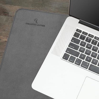Gallaway Leather Desk Mat,Desk Writing Pad - Office Desk Pad, Medium 24" x 14" Gray, Desk Mats on Top of Desks, Gift Ready Elegant Computer Desk Mat Desk Cover Desk Pad Protector PU Leather