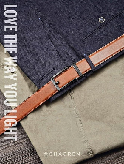 CHAOREN Click Belts for Men - Mens Ratchet Belt 1 3/8" for Dress Pants - Perfect Companion to Men's Oxfords