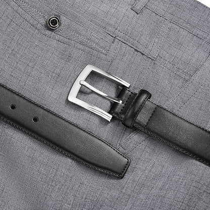 MILORDE Men's Genuine Leather Dress Belt, Handmade, 100% Cow Leather, Fashion & Classic Designs for Work Business and Casual